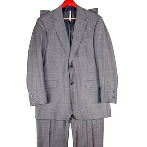 Daniel Cremieux Suit Mens‎ 41L Gray Loro Piana Fabric 2 Button 2 Piece Pants